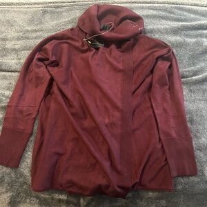 JM Collection Burgundy Cowl Neck Sweater